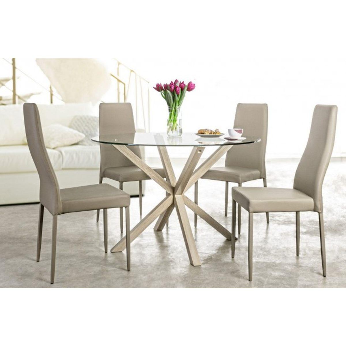 Tavolo May Gamba Naturale Tondo cm.Ã?114 | Bizzotto