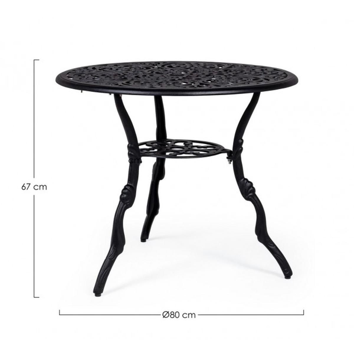 Tavolo Victoria Antracite cm.Ã?80 | Bizzotto