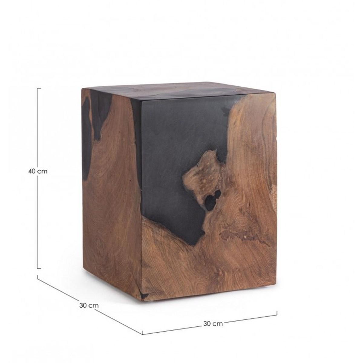 Tavolino Melty Nero cm.30x30 | Bizzotto