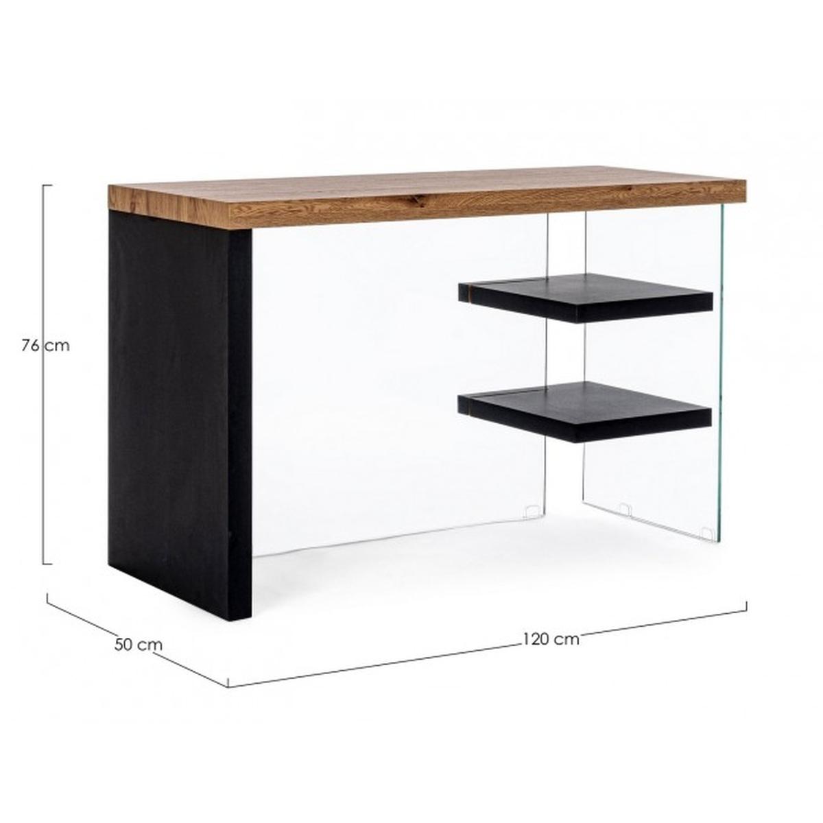 Scrivania 2M Line Wood Nero cm.120x50 | Bizzotto