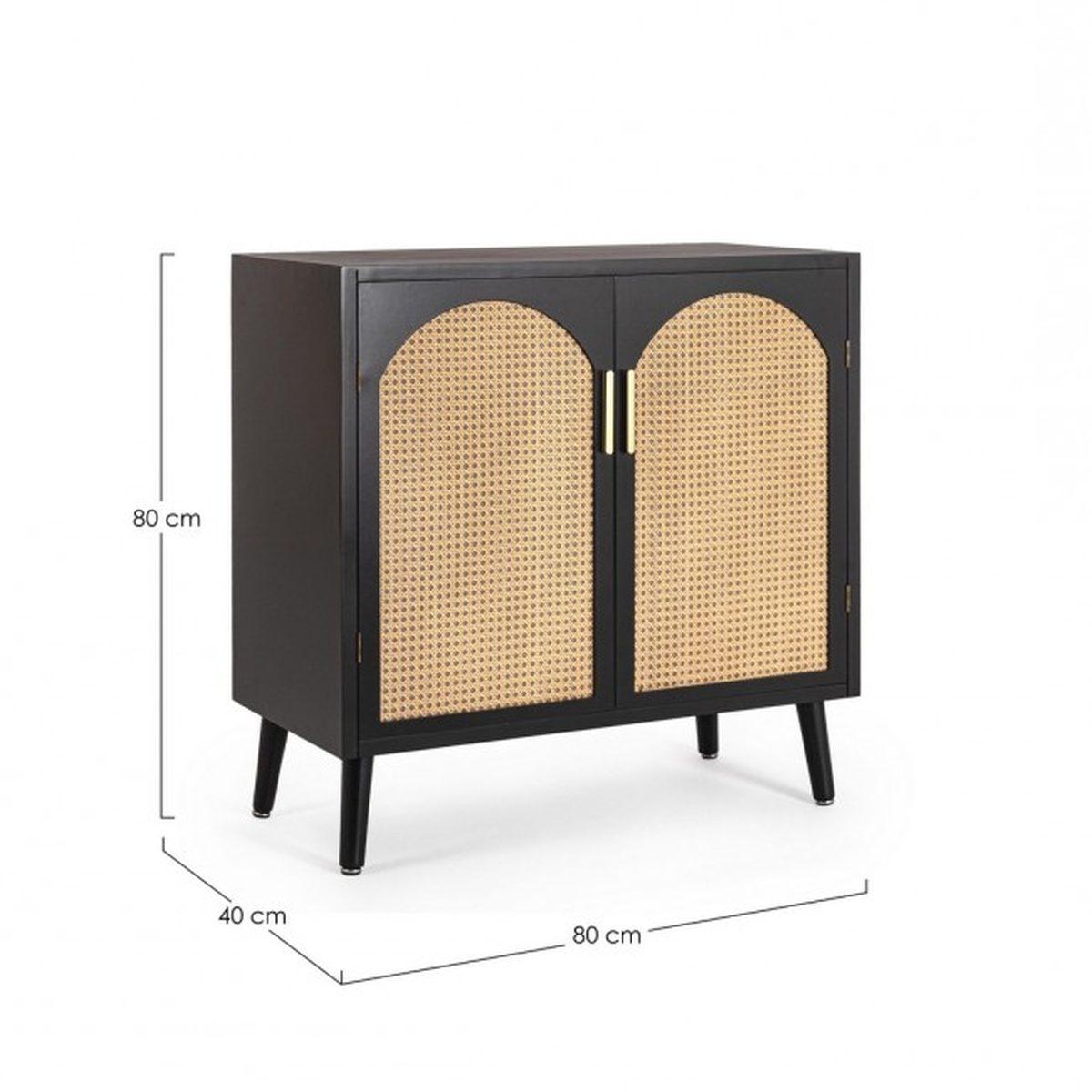 Credenza 2 Ante Josine Nero | Bizzotto