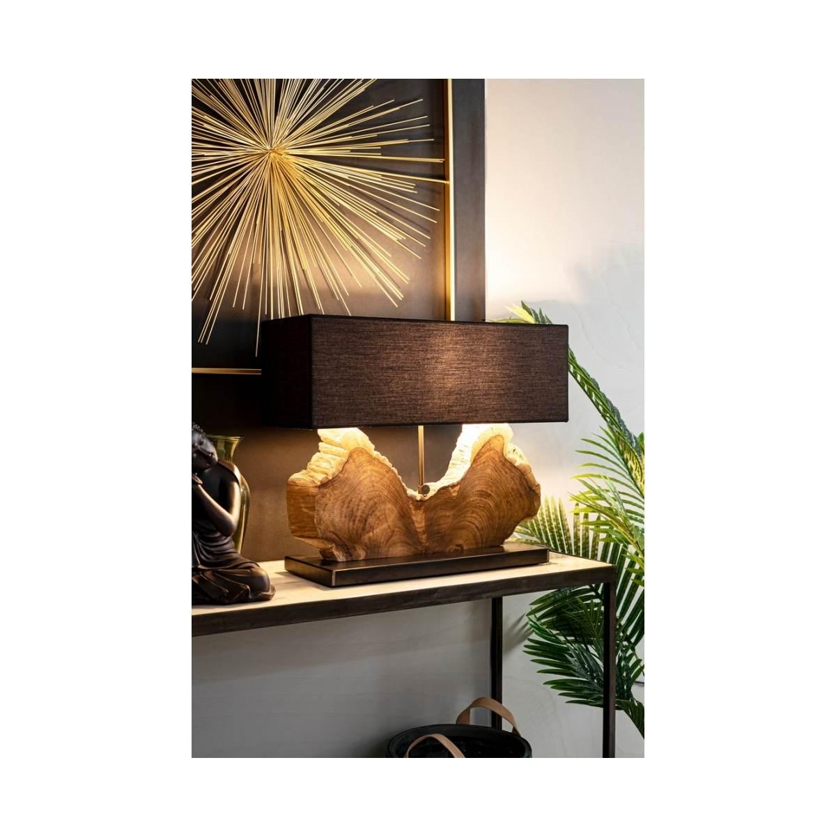 Lampada Tavolo Naga Nero cm.H55 | Bizzotto