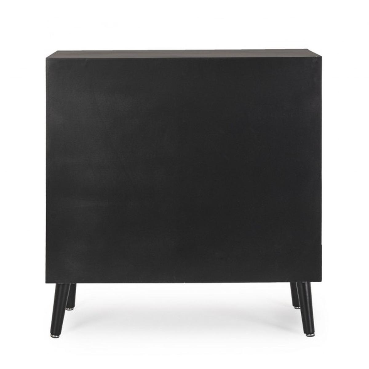 Credenza 1 Anta E 4 Cassetti Josine Nero | Bizzotto