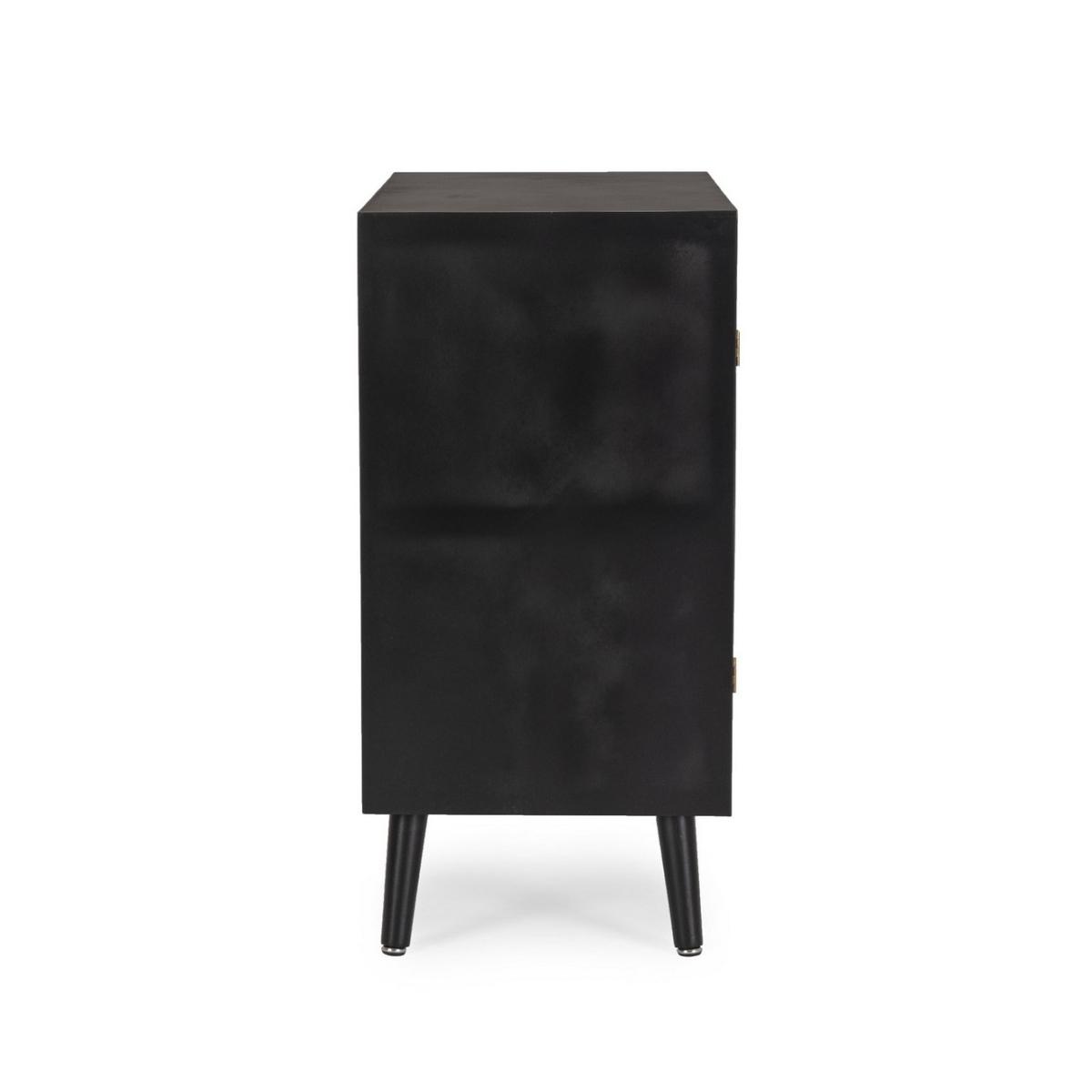 Credenza 1 Anta E 4 Cassetti Josine Nero | Bizzotto