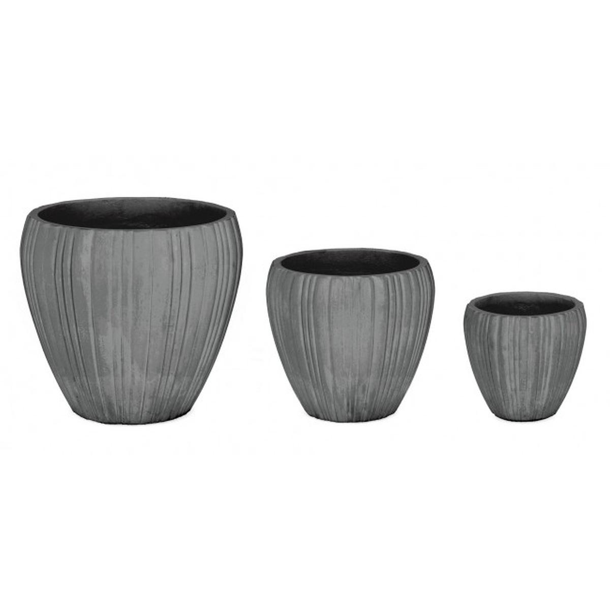 Portavaso Set pz.3 Halong To Grigio | Bizzotto