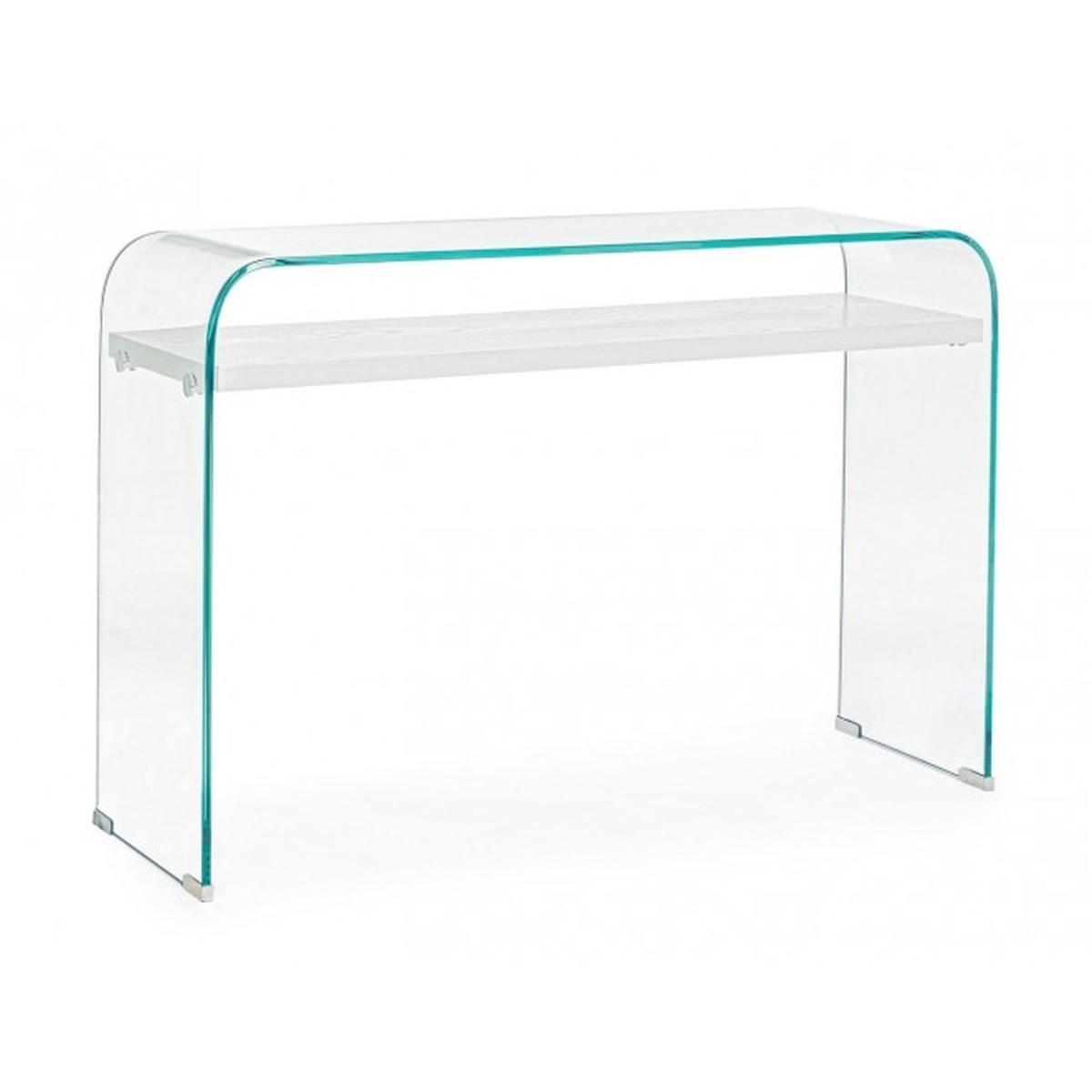 Consolle 2 Piani Line Wood Bianco cm.110x35 | Bizzotto