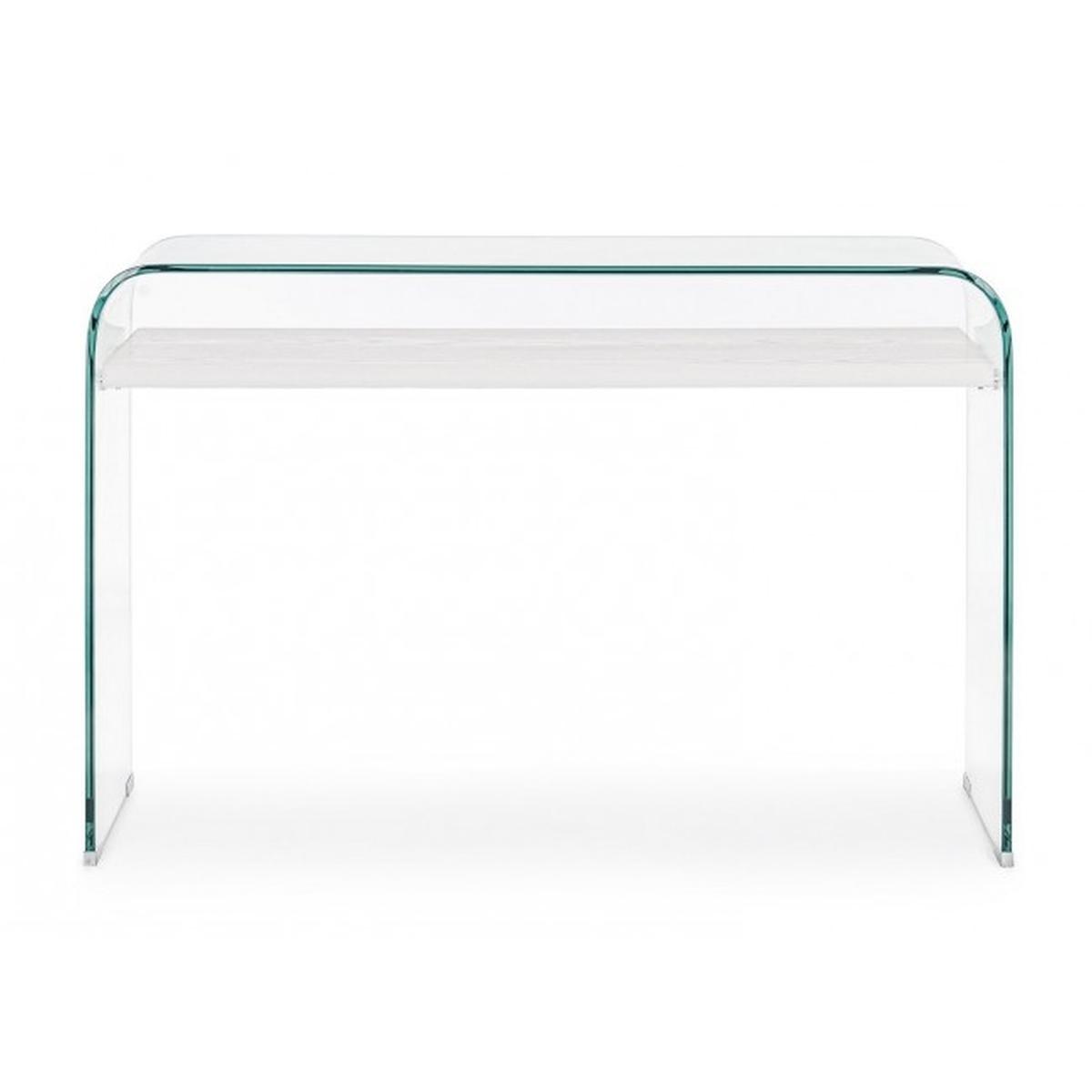 Consolle 2 Piani Line Wood Bianco cm.110x35 | Bizzotto