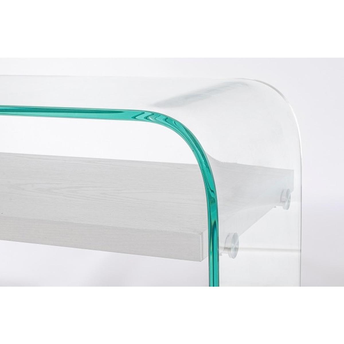 Consolle 2 Piani Line Wood Bianco cm.110x35 | Bizzotto