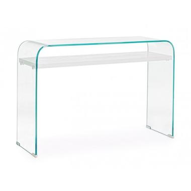 Consolle 2 Piani Line Wood Bianco cm.110x35 | Bizzotto