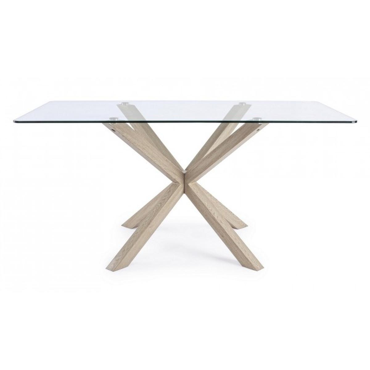 Tavolo May Rettangolare Gamba Nat cm.160x90 | Bizzotto