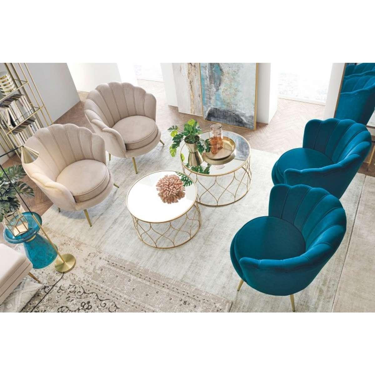 Tavolino Set pz.2 Elenor Tondo J17 | Bizzotto