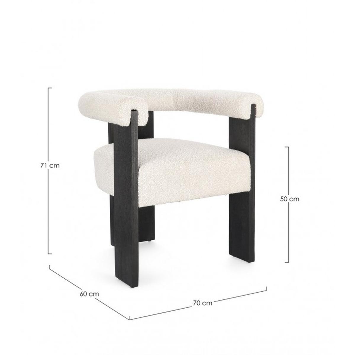 Sedia con Braccioli Agape Nero/Naturale | Bizzotto