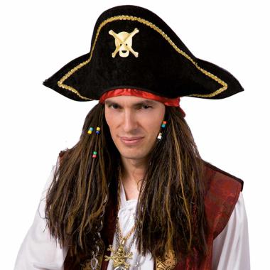 Parrucca Pirata delle Bermuda con Cappello