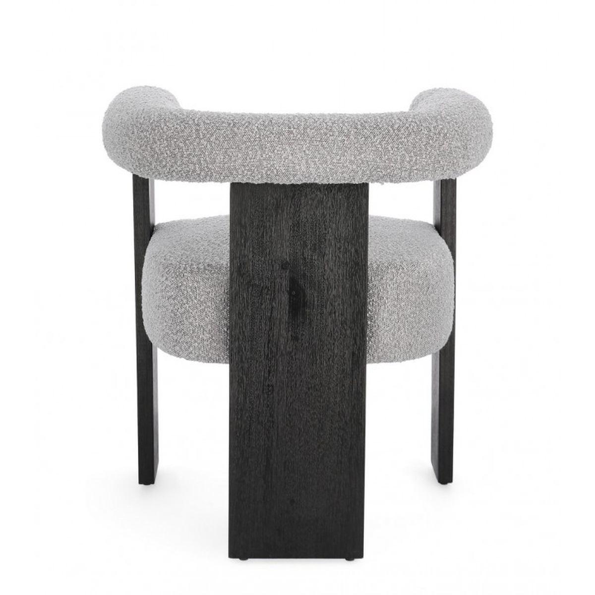 Sedia con Braccioli Agape Nero/Grigio | Bizzotto