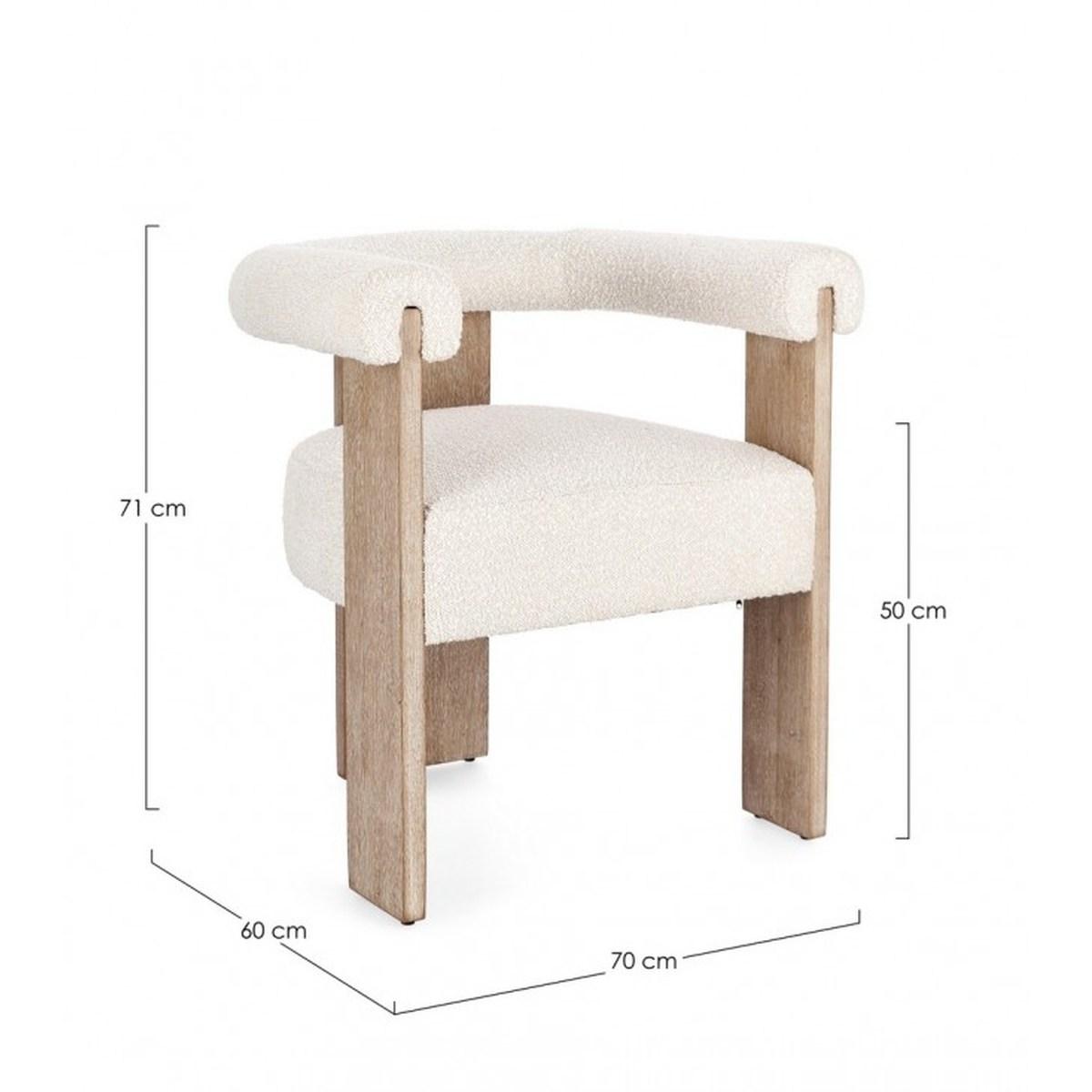 Sedia con Braccioli Agape Naturale/Naturale | Bizzotto