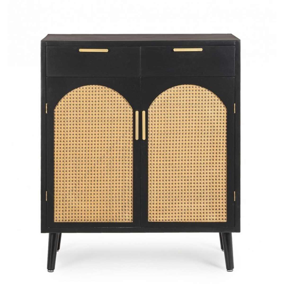 Credenza 2 Ante E 2 Cassetti Josine Nero | Bizzotto