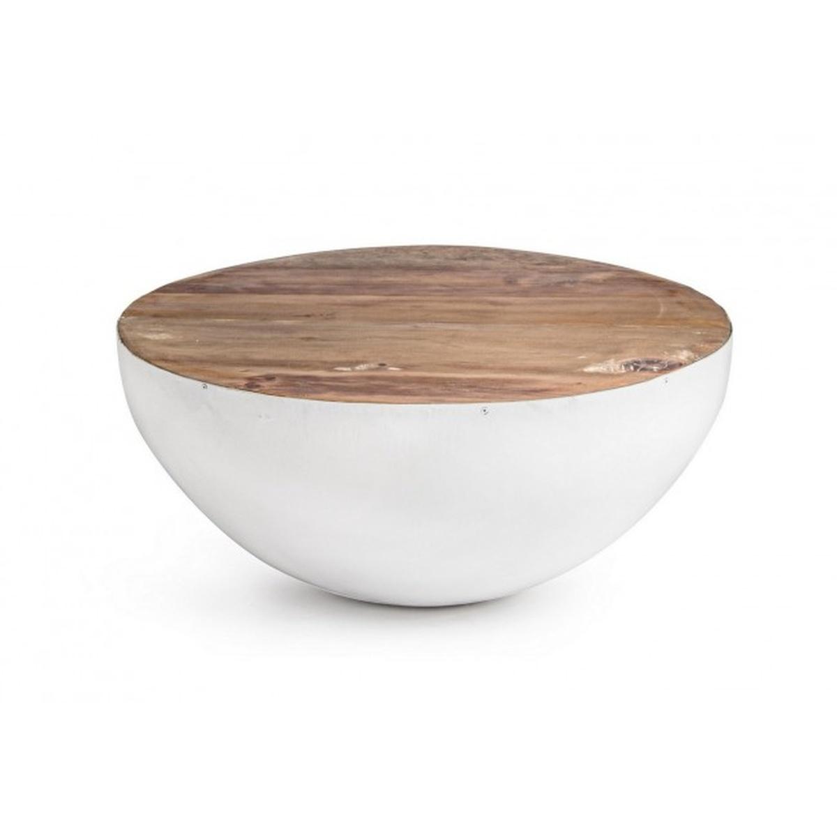 Tavolino Lancaster Bianco Tondo cm.Ã?70 | Bizzotto