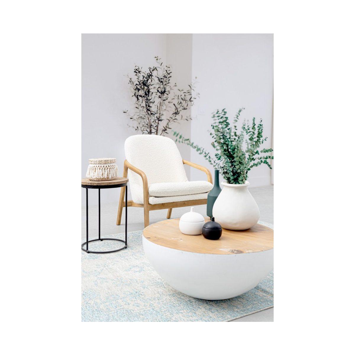 Tavolino Lancaster Bianco Tondo cm.Ã?70 | Bizzotto