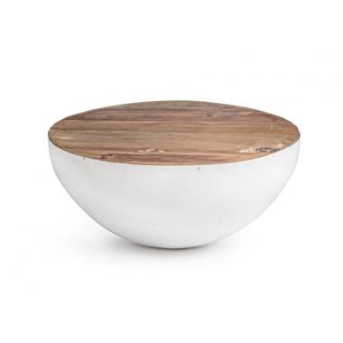 Tavolino Lancaster Bianco Tondo cm.Ã?70 | Bizzotto