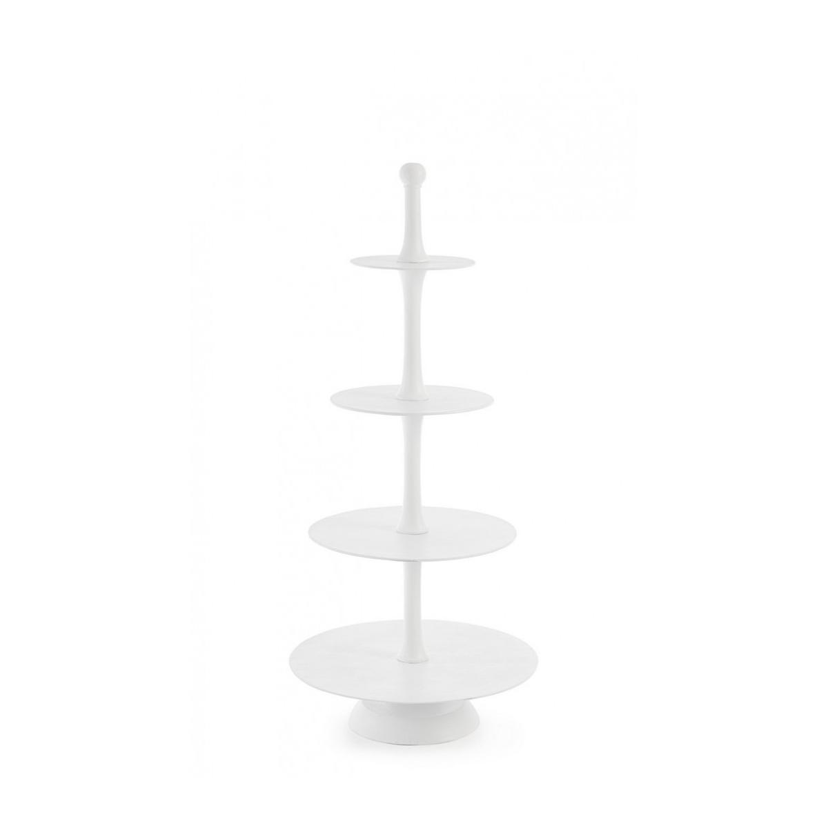 Alzata 4 Piani Decorativa Mallet Bianco cm.H123 | Bizzotto