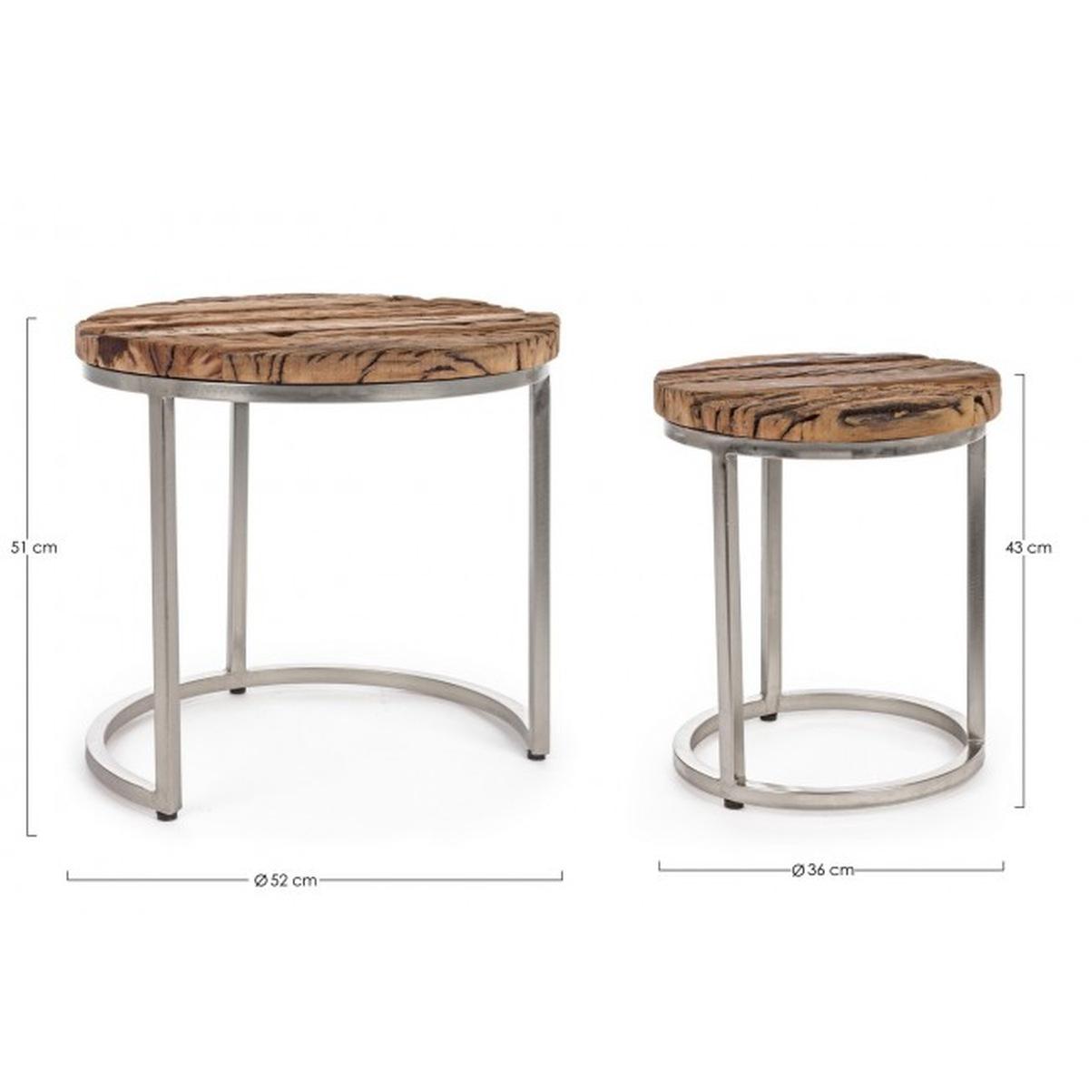 Tavolino Set pz.2 Rafter Alto | Bizzotto