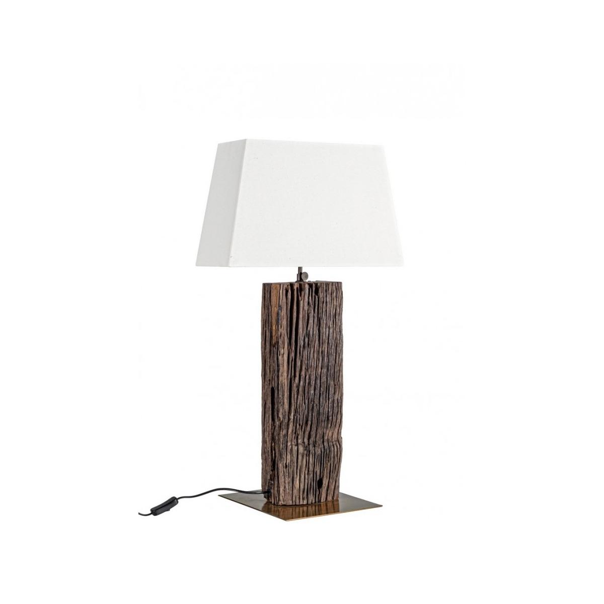 Lampada Tavolo Hugo Ottone-Bianco cm.H85 | Bizzotto