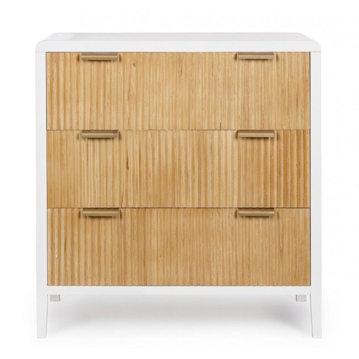 Cassettiera 3 Cassetti Charley Bia-Nat 80x82H | Bizzotto