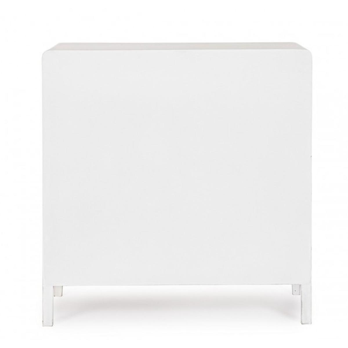 Credenza 1 Anta E 4 Cassetti Charley Bianco-Naturale | Bizzotto