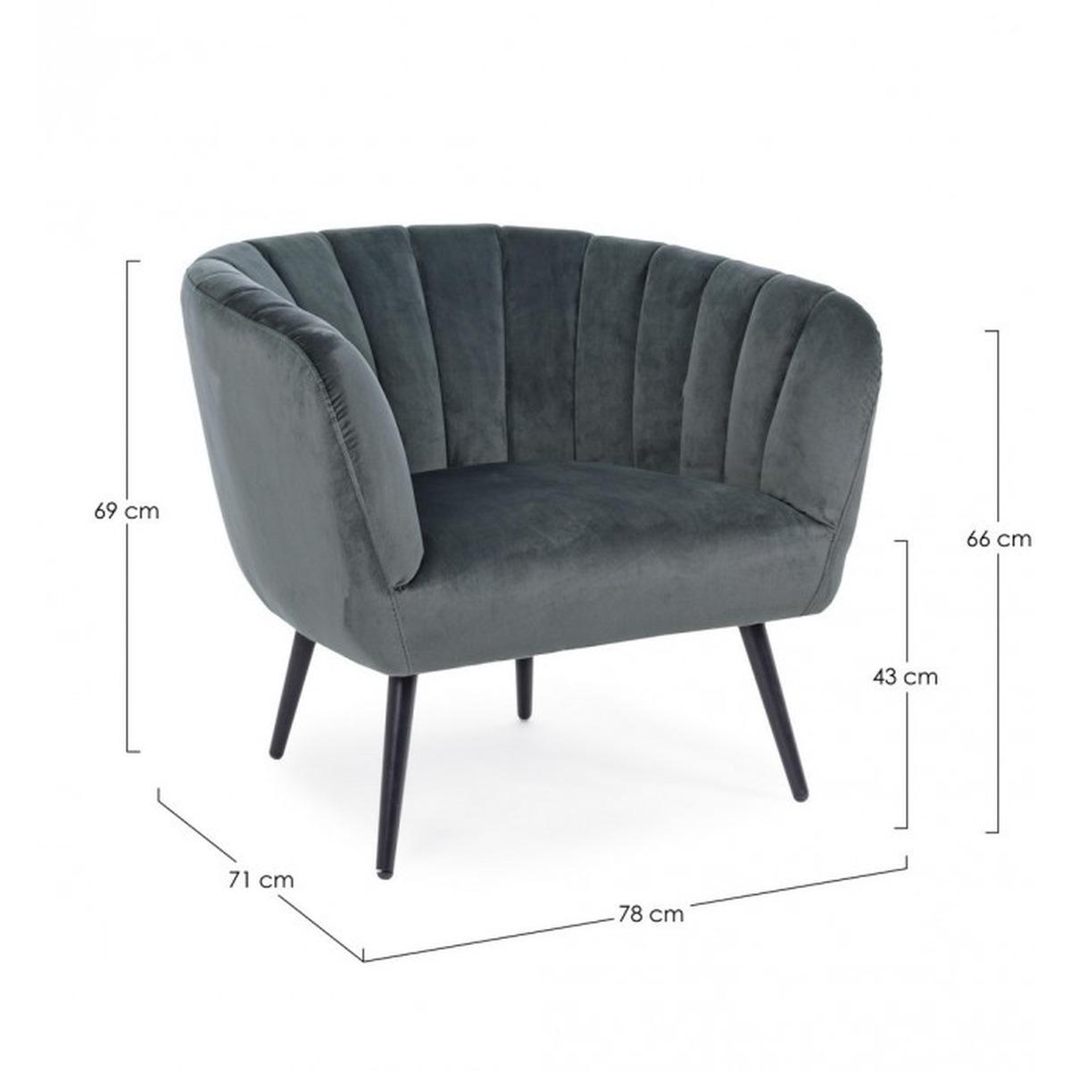 Poltrona Avril Grigio | Bizzotto