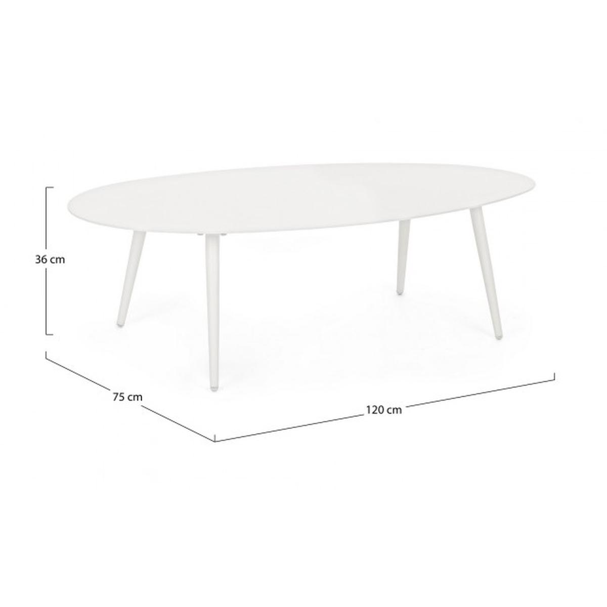 Tavolino Ridley cm.120x75 Bianco Yk11 | Bizzotto