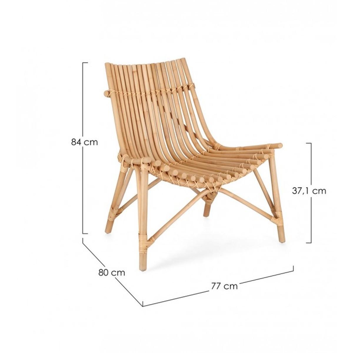 Sedia Lounge Menendez Naturale | Bizzotto