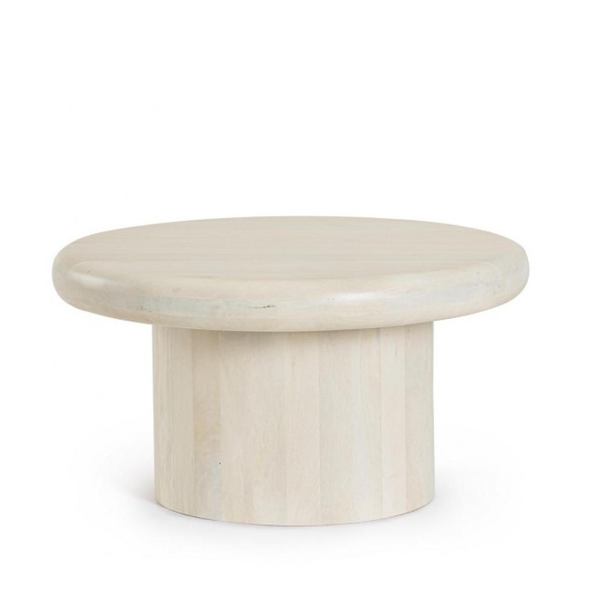 Tavolino Lopez Naturale Tondo cm.Ã?75 | Bizzotto