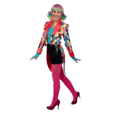 Giacca Frac Clown con Rombi Multicolor