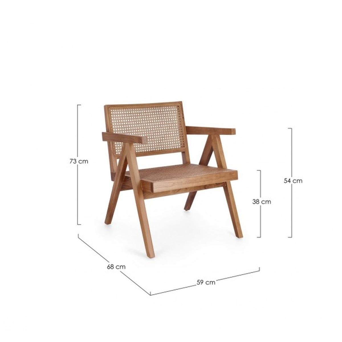 Poltrona Lounge Galia Naturale | Bizzotto