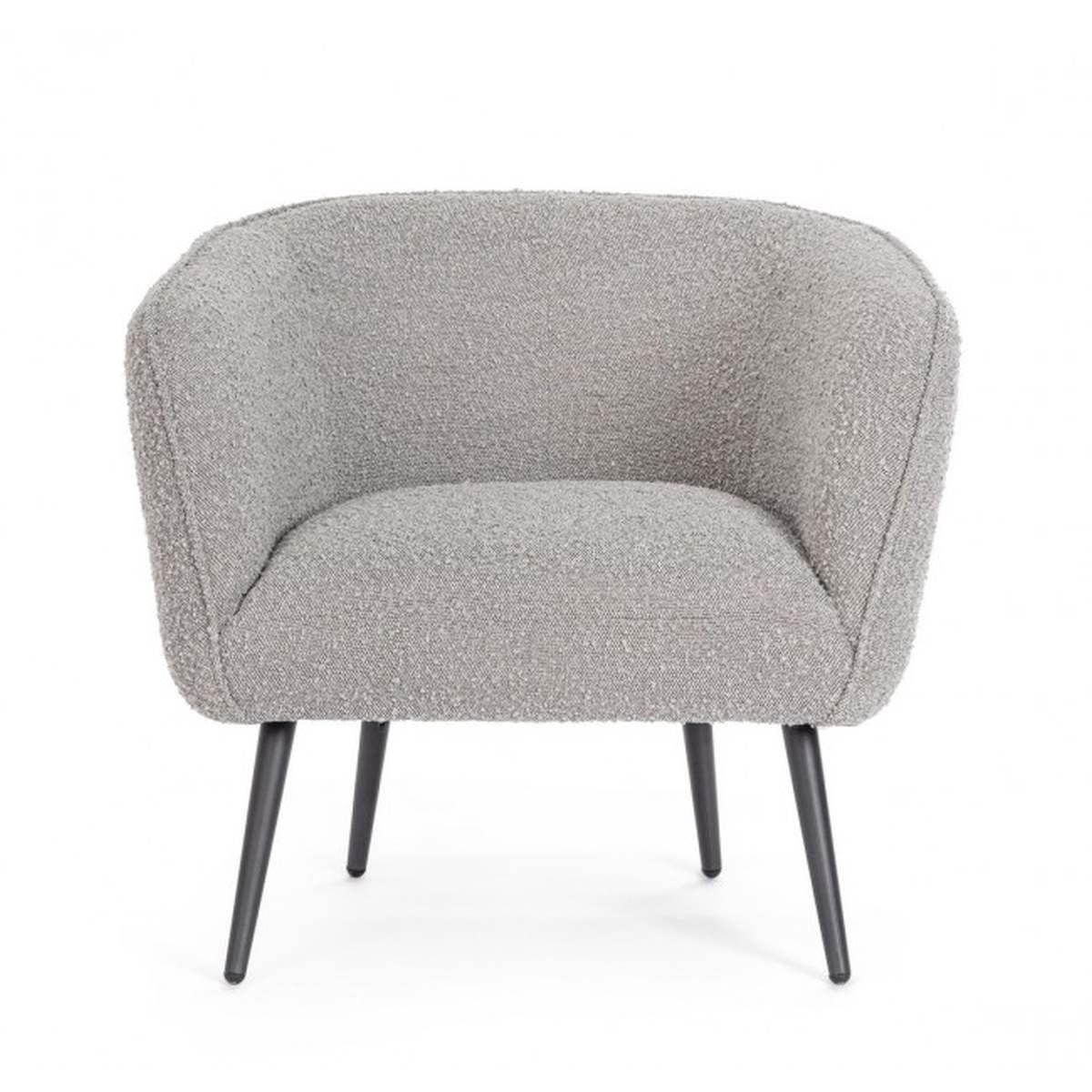 Poltrona Avril Grigio Boucle' | Bizzotto