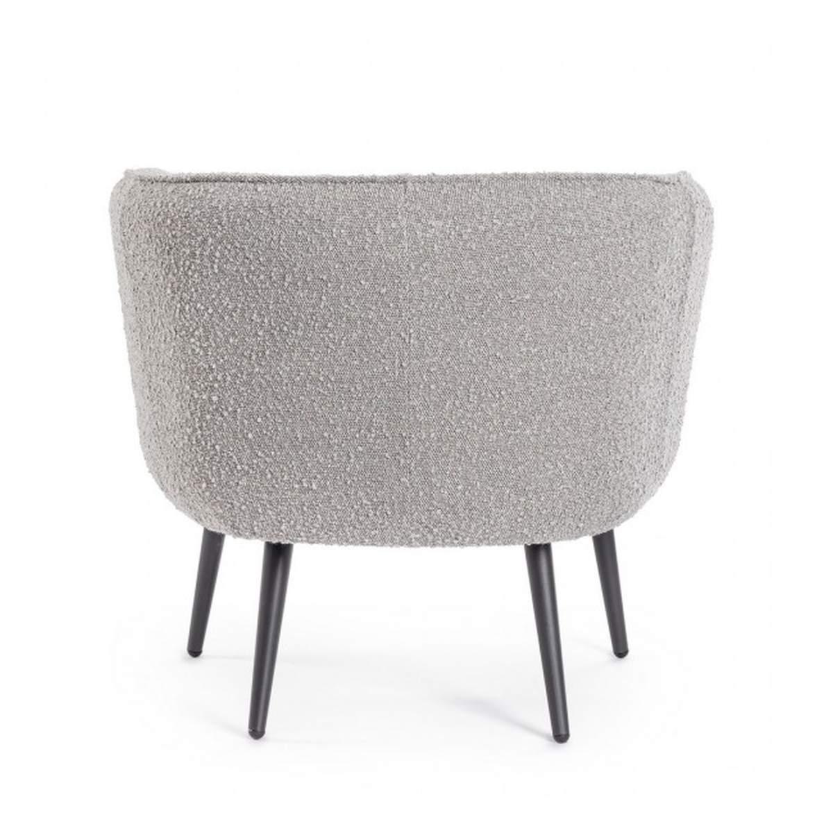 Poltrona Avril Grigio Boucle' | Bizzotto