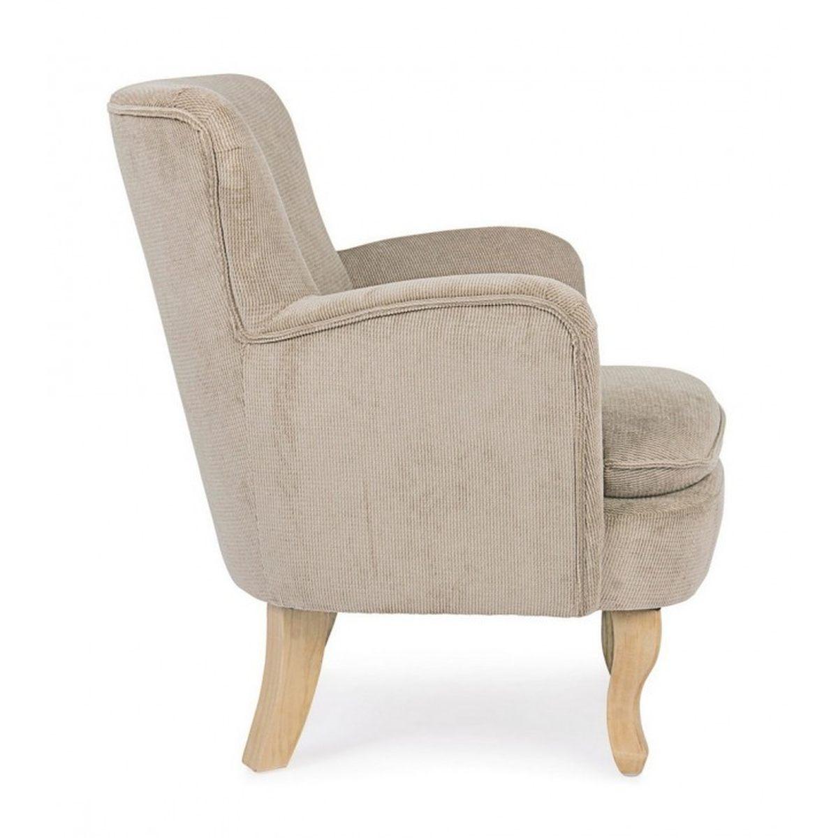 Poltrona Chenille Tortora | Bizzotto