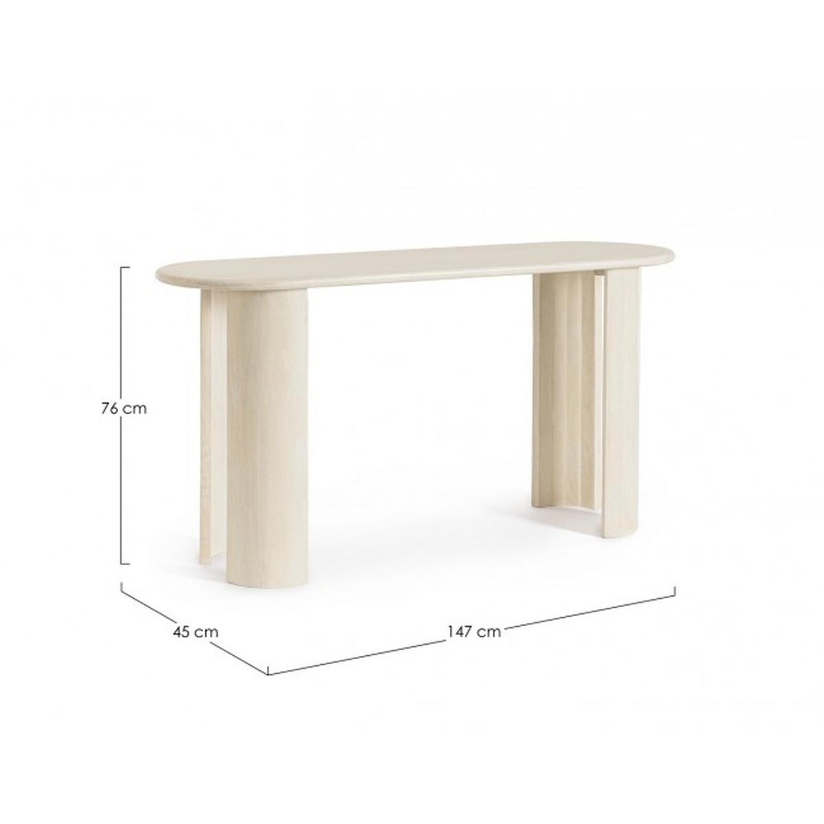 Consolle Orlando Ovale Naturale | Bizzotto