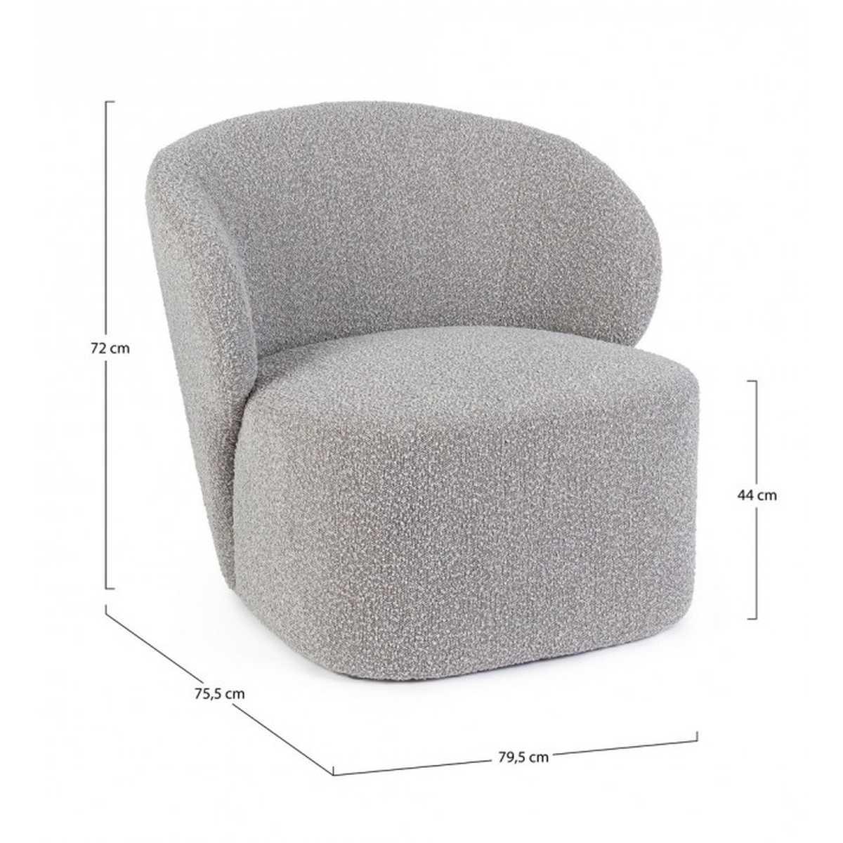 Poltrona Babila Grigio | Bizzotto