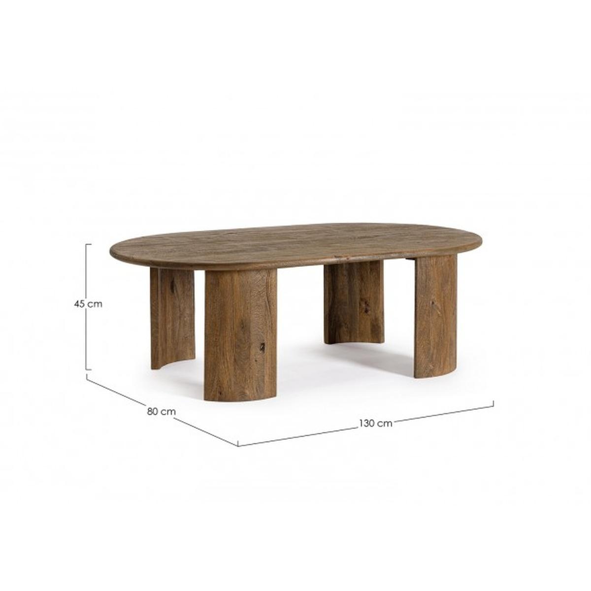 Tavolino Orlando Ovale Brown cm.130x80 | Bizzotto