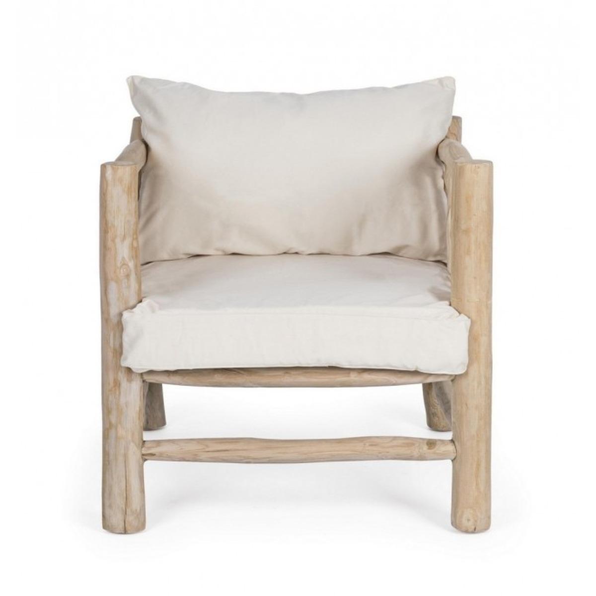 Poltrona con Cuscino Sahel Naturale | Bizzotto