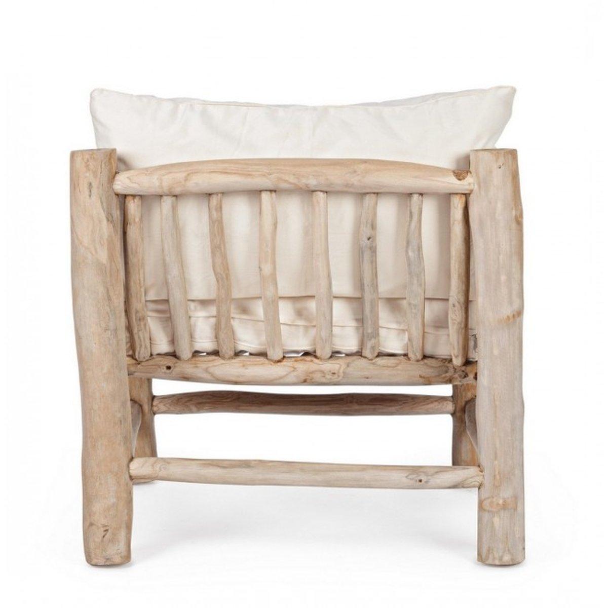 Poltrona con Cuscino Sahel Naturale | Bizzotto