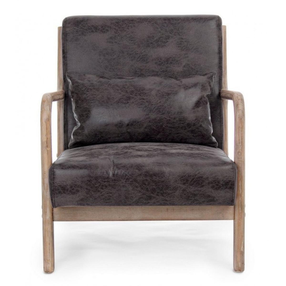 Poltrona con Cuscino Ancilla Dark | Bizzotto