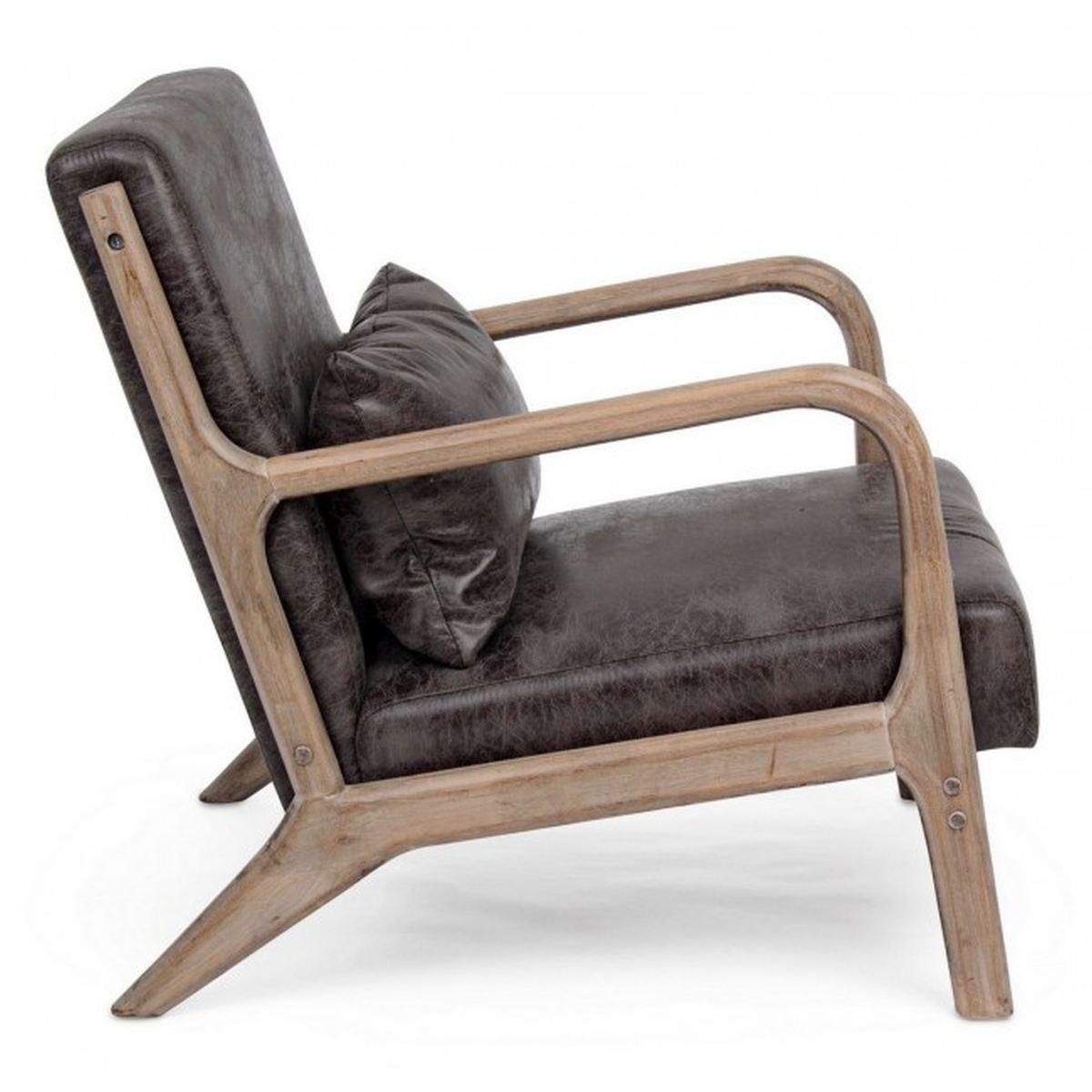 Poltrona con Cuscino Ancilla Dark | Bizzotto