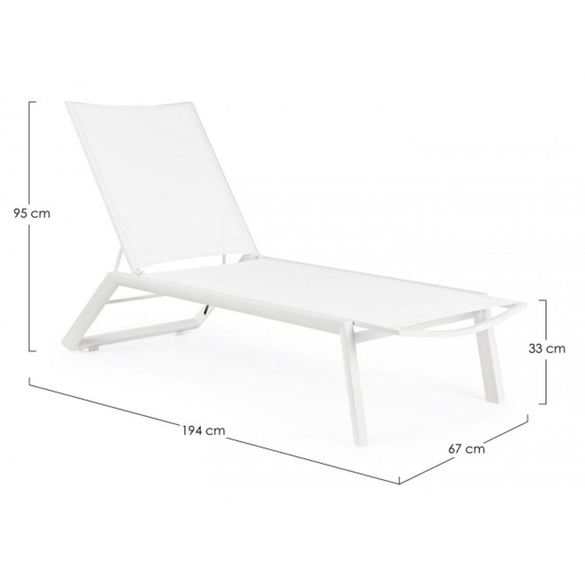 Lettino Cruise con Ruote Bianco Gk50 | Bizzotto