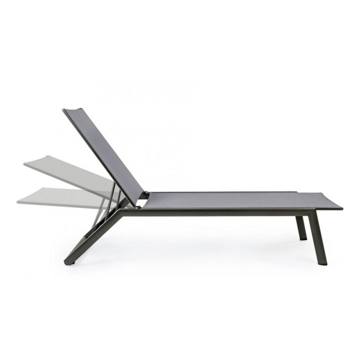 Lettino Cruise con Ruote Antracite Gk52 | Bizzotto