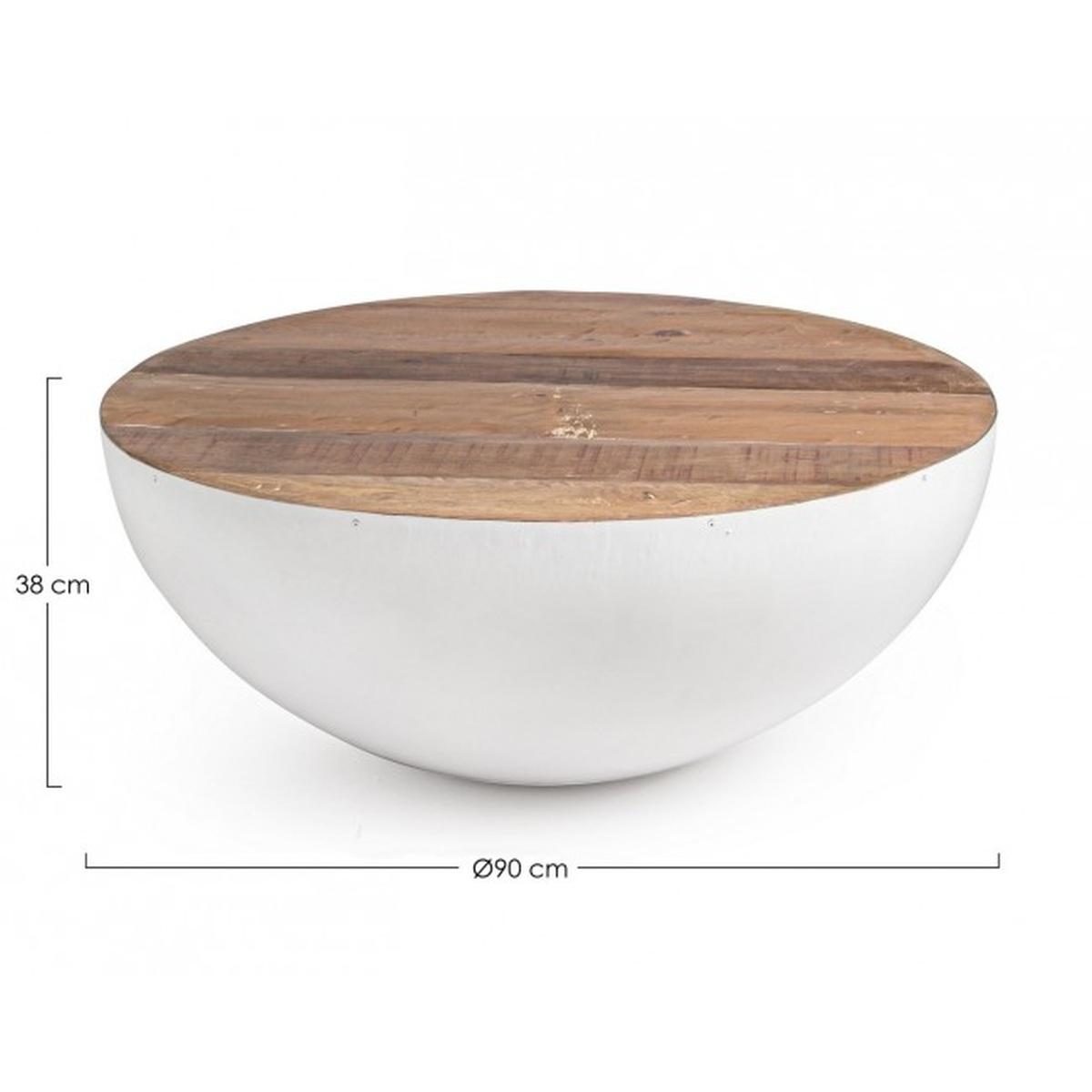 Tavolino Lancaster Bianco Tondo cm.Ã?90 | Bizzotto