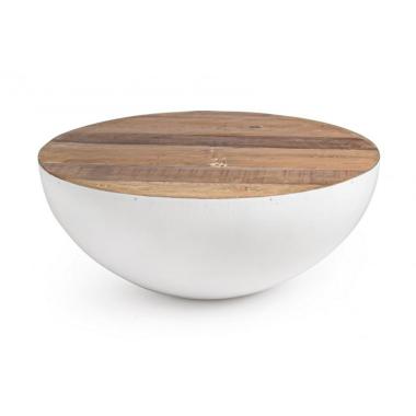 Tavolino Lancaster Bianco Tondo cm.Ã?90 | Bizzotto