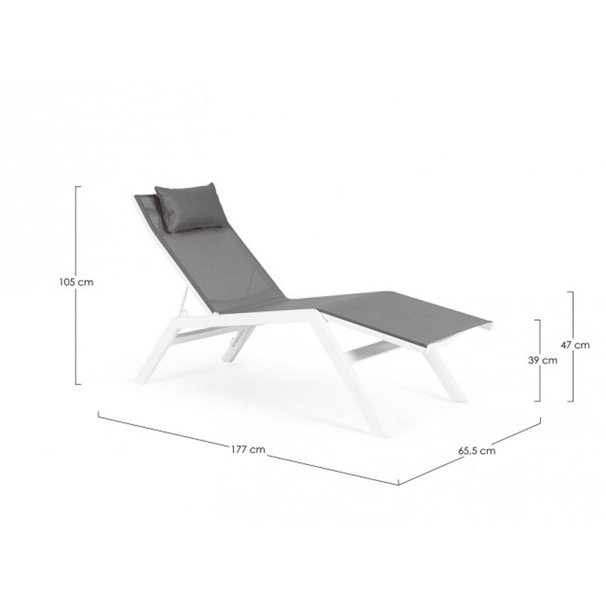 Chaise Longue con P Krion Bianco Jx11 | Bizzotto
