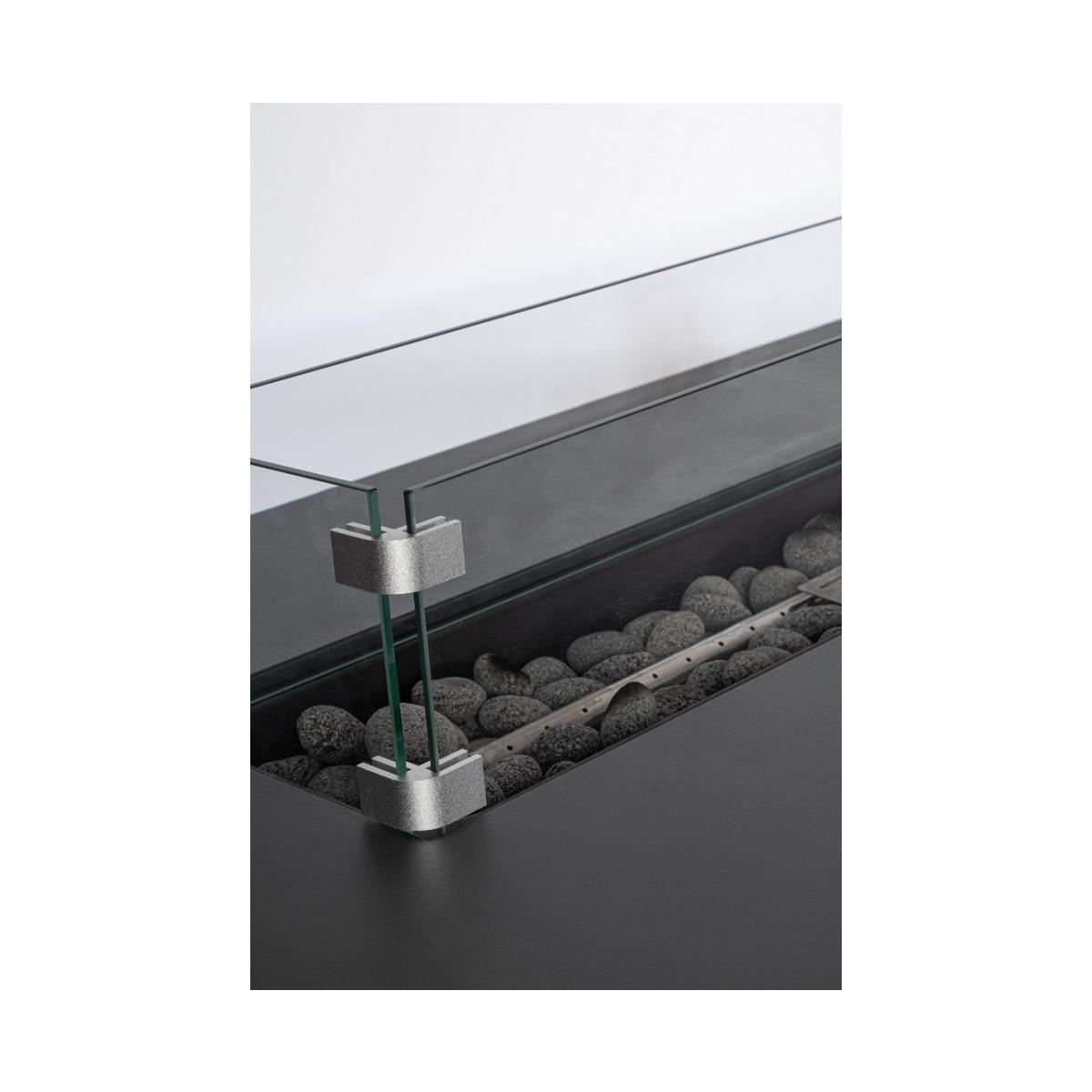 Camino A Gas Wolke Grigio Scuro cm.109x59 | Bizzotto